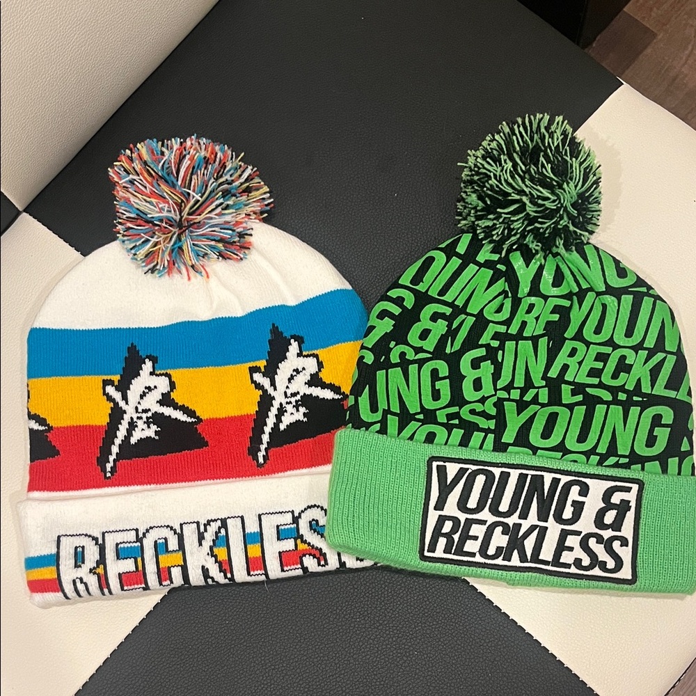 Young & Reckless Colorful Beanie Duo